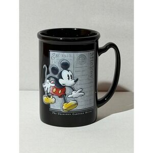 Disney Mickey Mouse The Original Cartoon Mouse Est 1928 Black Ceramic Coffee Mug
